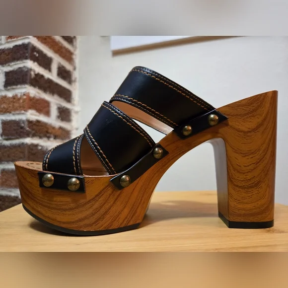 BCBGeneration Zadie Wedge Mule Black 9M - Picture 3 of 14